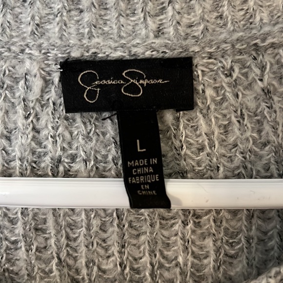 Jessica Simpson Gray Zip Trendy Sweater - Picture 5 of 8